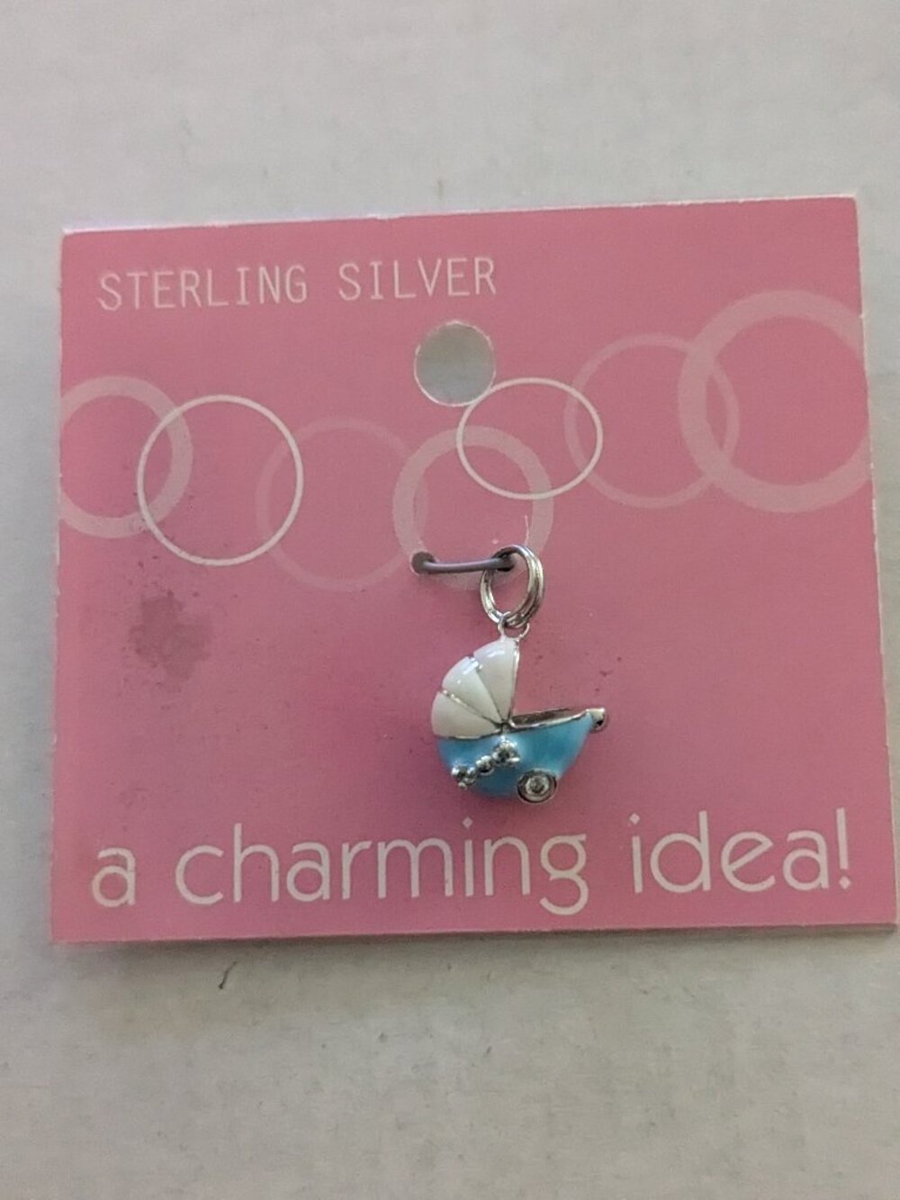 A Charming Idea Baby Carriage Shower Sterling Silver Charm